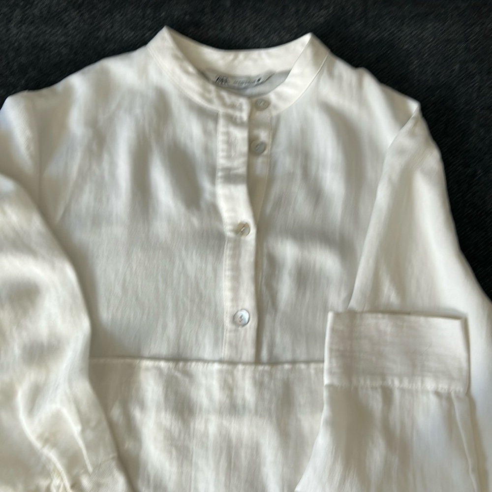 ZARA White Shirt Long Sleeves